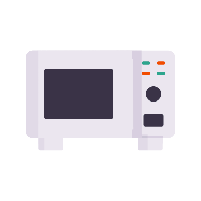 Microwave, Animated Icon, Flat