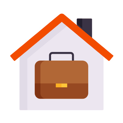 Home office, Animated Icon, Flat