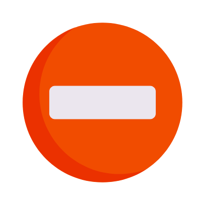 No entry, Animated Icon, Flat