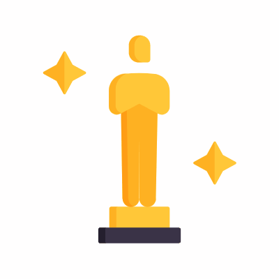 Academy award, Animated Icon, Flat