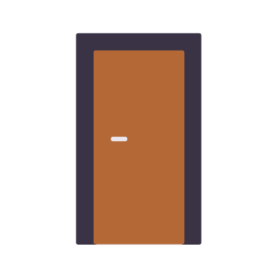 Door, Animated Icon, Flat
