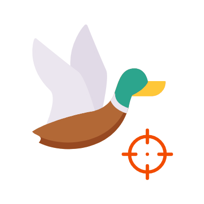 Duck hunt, Animated Icon, Flat