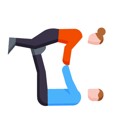 Acroyoga, Animated Icon, Flat