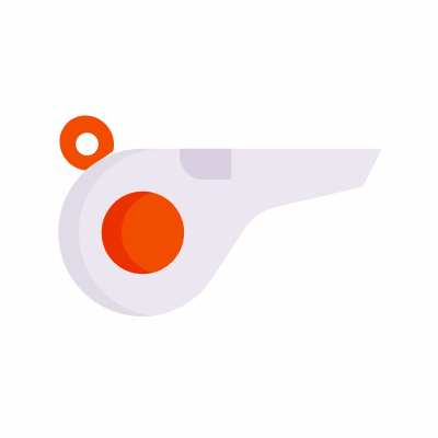 Whistle, Animated Icon, Flat