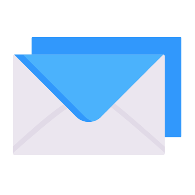 Two emails, Animated Icon, Flat