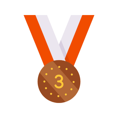 Third place, Animated Icon, Flat