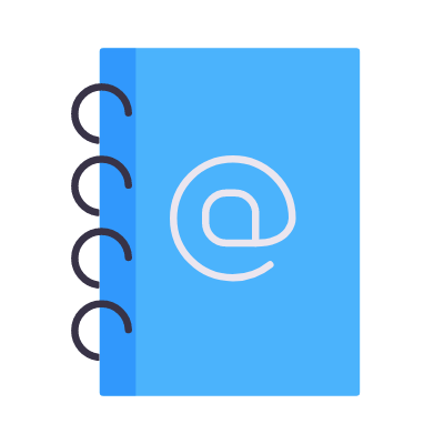 Email book, Animated Icon, Flat