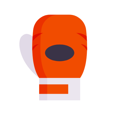 Boxing glove, Animated Icon, Flat