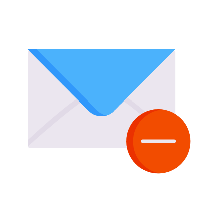 Mail minus, Animated Icon, Flat
