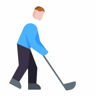 Golf, Animated Icon, Flat