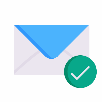 Approved mail, Animated Icon, Flat