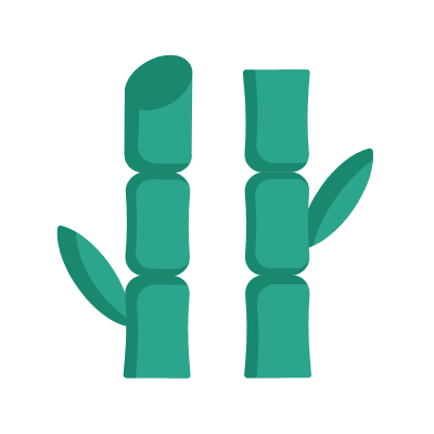 Sugarcane, Animated Icon, Flat