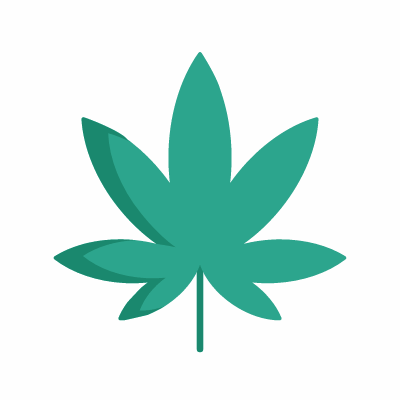 Cannabis, Animated Icon, Flat