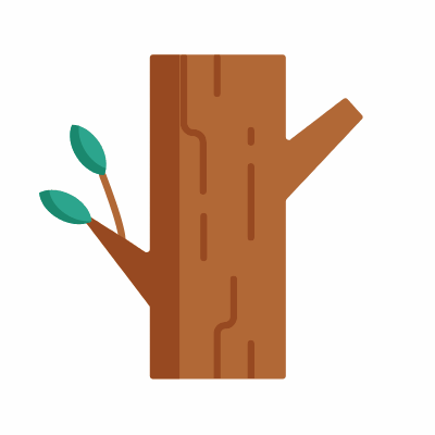 Trunk wood, Animated Icon, Flat
