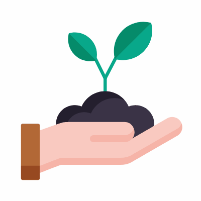 Tree planting, Animated Icon, Flat