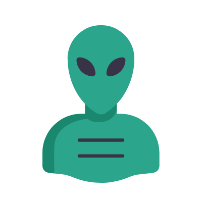 Alien, Animated Icon, Flat