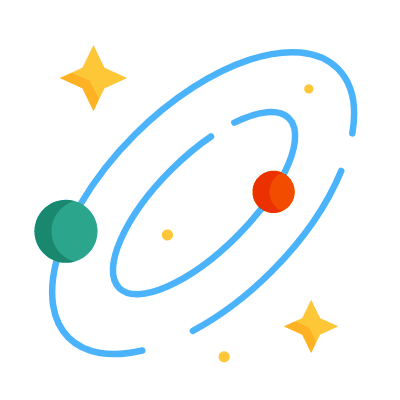 Galaxy, Animated Icon, Flat
