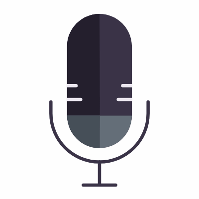 Microphone recording, Animated Icon, Flat