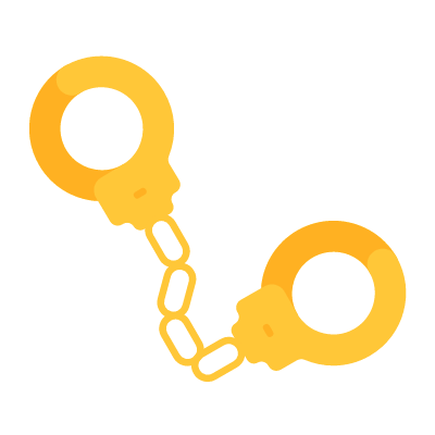 Handcuffs, Animated Icon, Flat