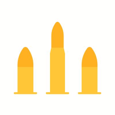 Bullets, Animated Icon, Flat