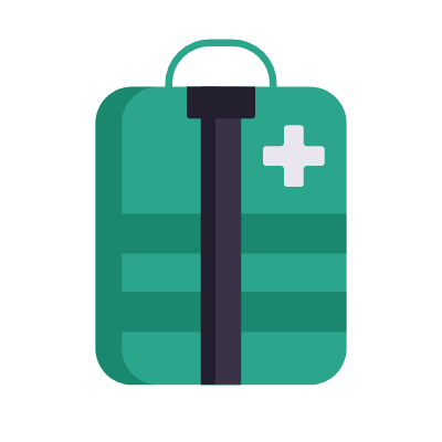 Military medicine, Animated Icon, Flat