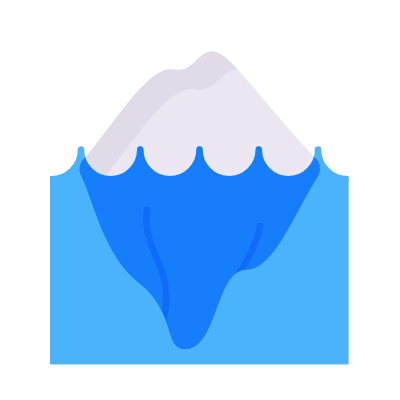 Iceberg, Animated Icon, Flat