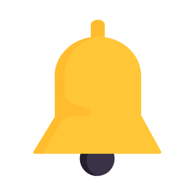 Bell notification, Animated Icon, Flat