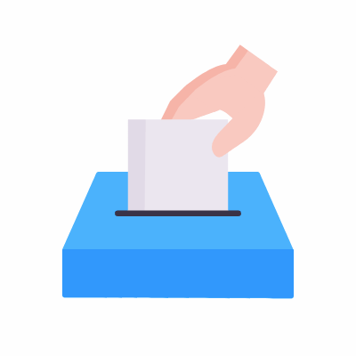 Elections, Animated Icon, Flat