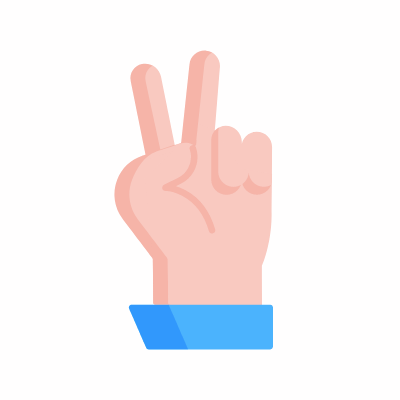 Peace sign, Animated Icon, Flat