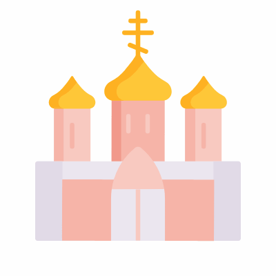 Orthodox church, Animated Icon, Flat