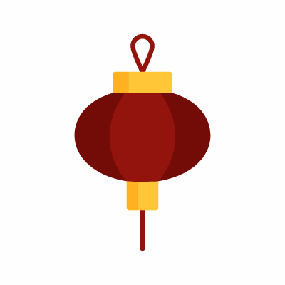 Lantern, Animated Icon, Flat