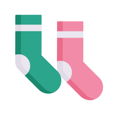 Socks, Animated Icon, Flat