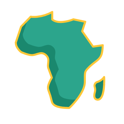 Africa, Animated Icon, Flat