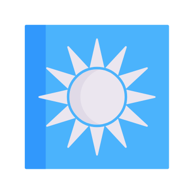 Taiwanese emblem, Animated Icon, Flat