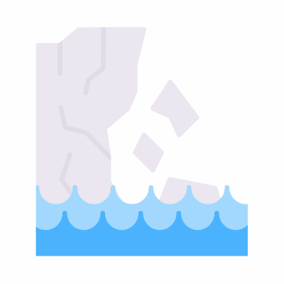 Glacier, Animated Icon, Flat
