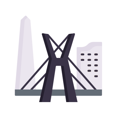 Sao Paulo, Animated Icon, Flat