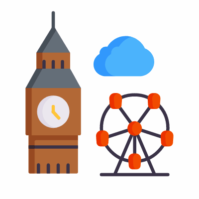 London, Animated Icon, Flat