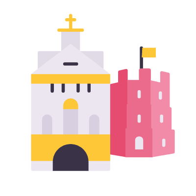 Vilnius, Animated Icon, Flat