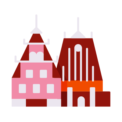 Riga, Animated Icon, Flat