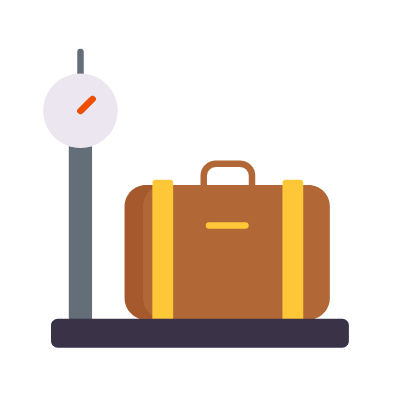 Baggage weight, Animated Icon, Flat