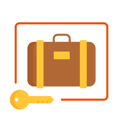 Baggage lock, Animated Icon, Flat