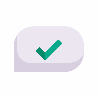 Approved message, Animated Icon, Flat