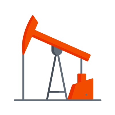 Oil pump, Animated Icon, Flat
