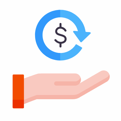 Refund, Animated Icon, Flat