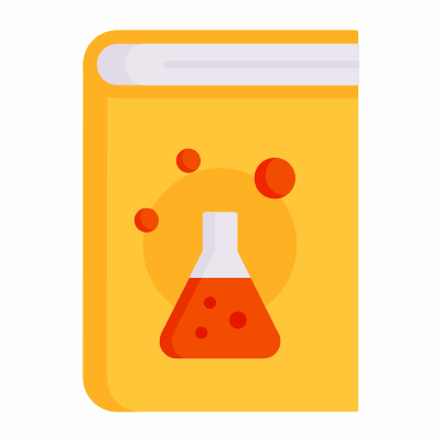 Chemistry Book, Animated Icon, Flat