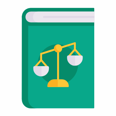 Law Book, Animated Icon, Flat
