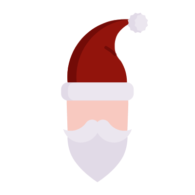 Santa, Animated Icon, Flat