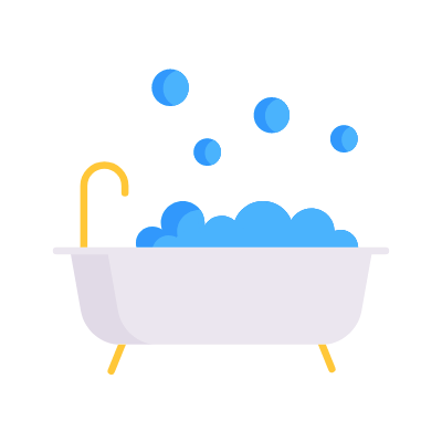 Bubble Bath, Animated Icon, Flat