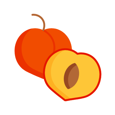 Apricot, Animated Icon, Flat