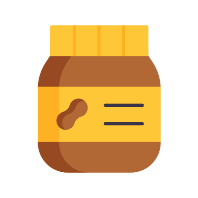 Peanut Butter, Animated Icon, Flat
